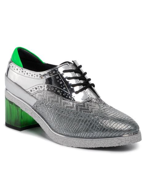 United Nude Półbuty Brogue 103081416 Srebrny Modivo pl