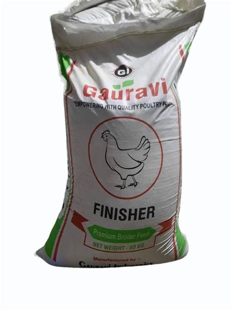 Crumb Poultry Feed Broiler Finisher Packaging Type PP Bag Packaging