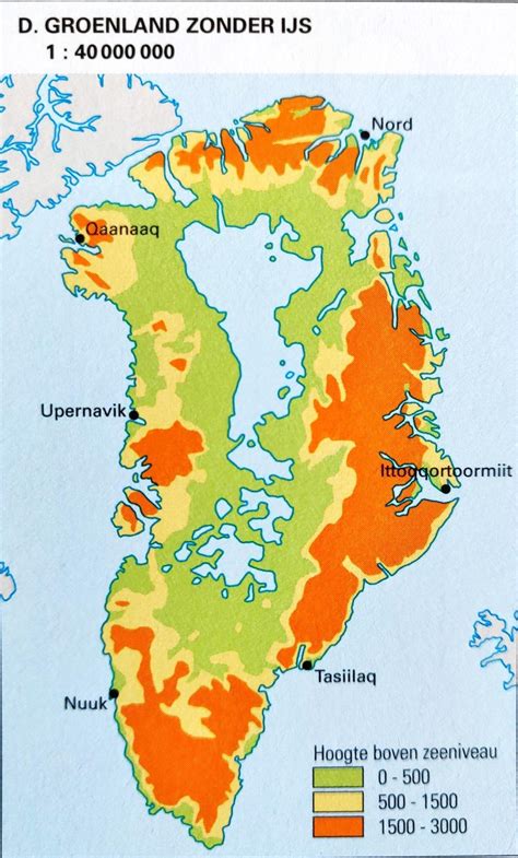 Topographic Map Of Greenland Without Ice Maps On The Web