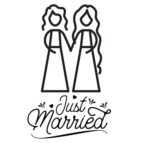 Lgbtq Wedding Svg Lbgtq Just Married Png Lesbian Just Married Svg