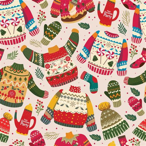 Ugly Sweater Seamless Pattern 13431497 Vector Art At Vecteezy