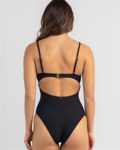 Shop Kaiami Evita Balconette One Piece Swimsuit In Black Fast