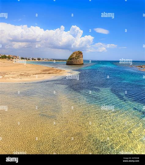 Salento Coast Torre Pali Beach In Apulia Italia The Ruined