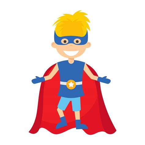 Super Hero Kid Cartoon 5405772 Vector Art At Vecteezy