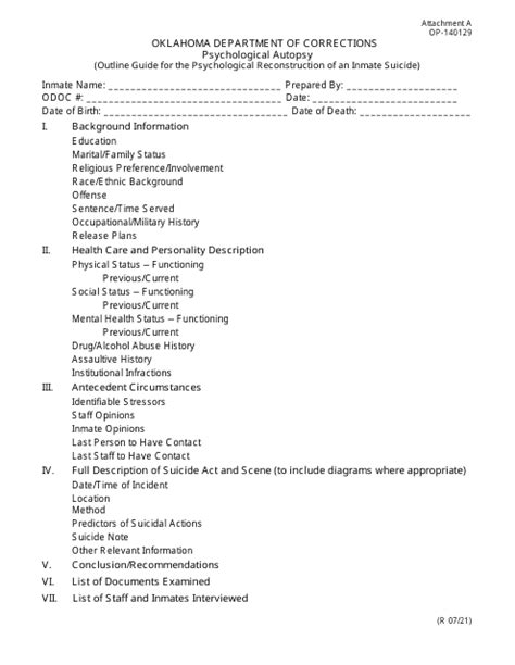 Autopsy Report Templates Pdf Download Fill And Print For Free