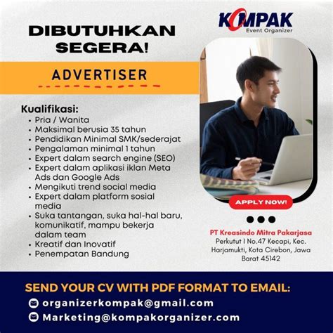 Lowongan Kerja Advertiser Di Kompak Organizer LokerBandung Id