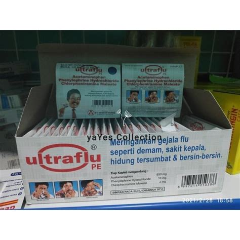 Jual Ultraflu Obat Gejala Flu Tablet Kapsul Demam Sakit Kepala