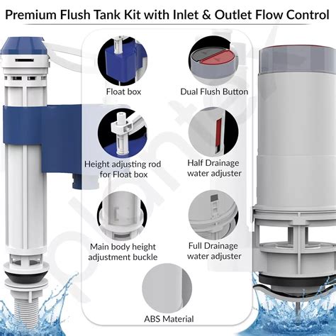 Plantex Ball Cocke for Flush Tank/Dual Siphon Flush Valve/10-Inch Water