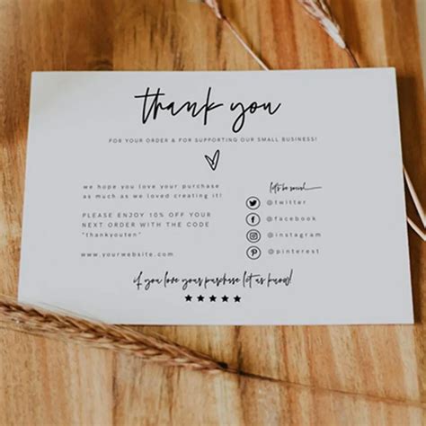 Printable Thank You Cards For Small Business