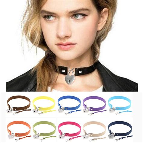 Satın Alın Harajuku Style Gothic Jewelry Punk Lock Key Choker Necklace