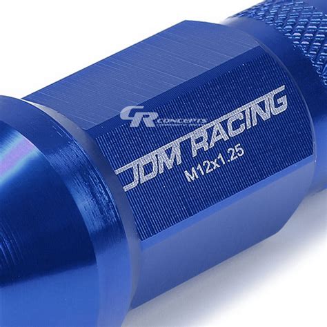 Jdm Blue Pcs M X Mm Od Mm Tall Open End Aluminum Lug Nuts