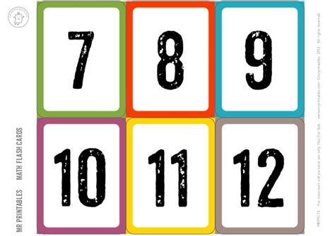 Tarjetas De Numeros Del 1 Al 10 Para Imprimir Compartir Tarjeta