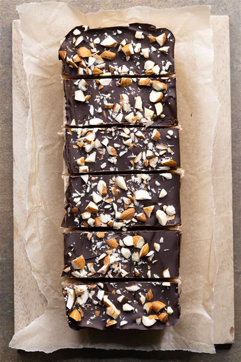 No Bake Almond Nougat Protein Bars Recipe