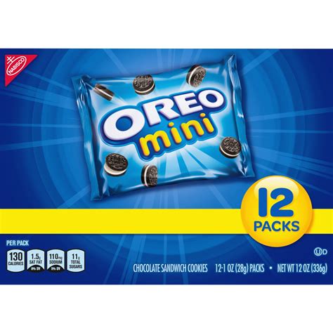 OREO Mini Chocolate Sandwich Cookies Snack Pack 12oz 12ct 12 Ct