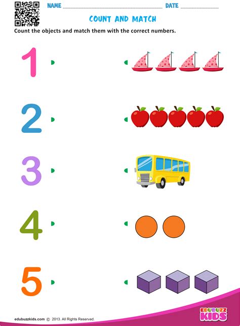 Matching Numbers Worksheets Free Printable Number Matchi