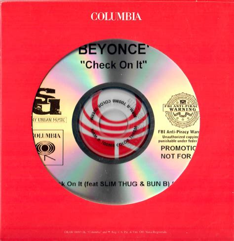 Beyonce’ – Check On It (2005, CDr) - Discogs