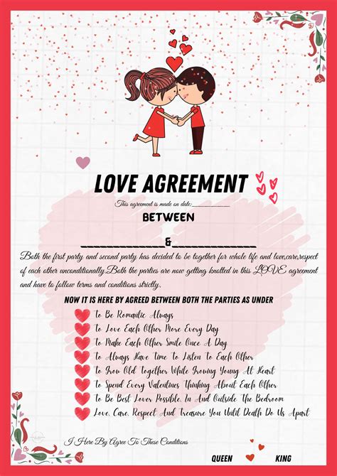 Buy Lovelto Love Contract Agreement Love Agreement Certificate With