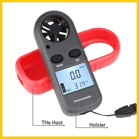 WT816 Portable Wind Speed Meter Digital Anemometer GearVita