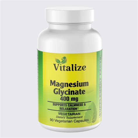 Magnesium Glycinate 400 mg | Nerve and Muscle Health | Vitalize®