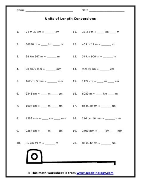 Measurement Worksheets Worksheets Library