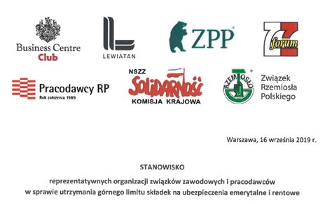 Stanowisko pracodawców i związków zawodowych w sprawie likwidacji