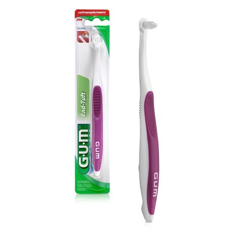 Gum End Tuft Toothbrush For Hard To Reach Areas Soft Bristles Pack Of