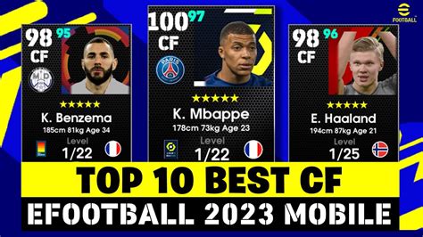 TOP 10 BEST STRIKERS IN EFOOTBALL 2023 MOBILE BEST CF EFOOTBALL