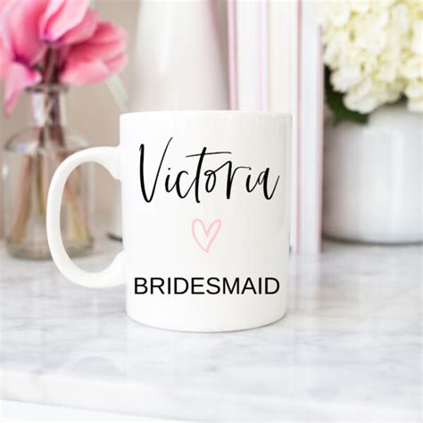 Bridesmaid Personalized Mug Chicfetti