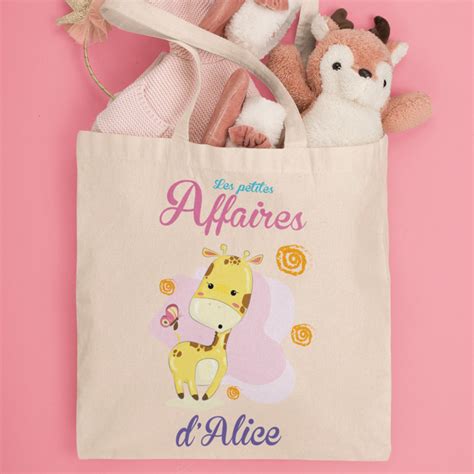 Tote Bag Personnalisable Enfant Girafe