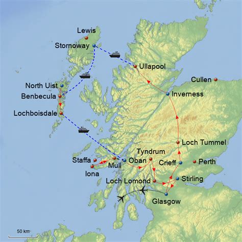 Map Of Scotland Highlands And Islands