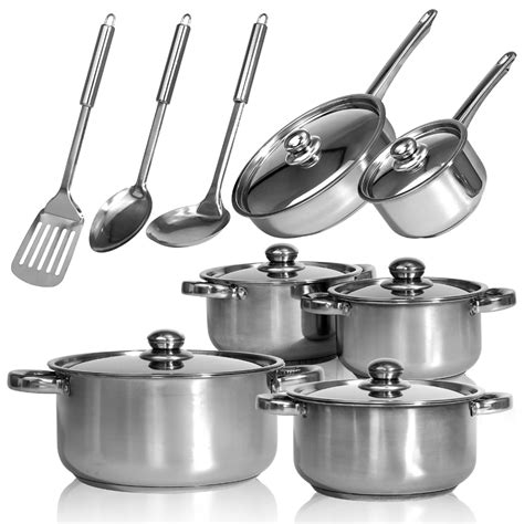Melhor Panela De Inox - Kit 9 Panelas Inox Antiaderente Polido Com Tampa de Aço e Base da ...