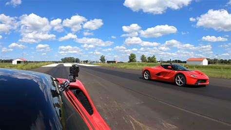 Ferrari SF90 Drag Races LaFerrari Bugatti Chiron In Hypercar Battle