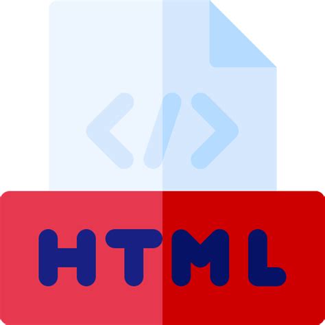 Icono De Formato De Archivo Html Basic Rounded Flat