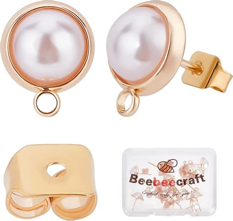 Amazon Beebeecraft Pcs Box K Gold Plated Earring Findings With