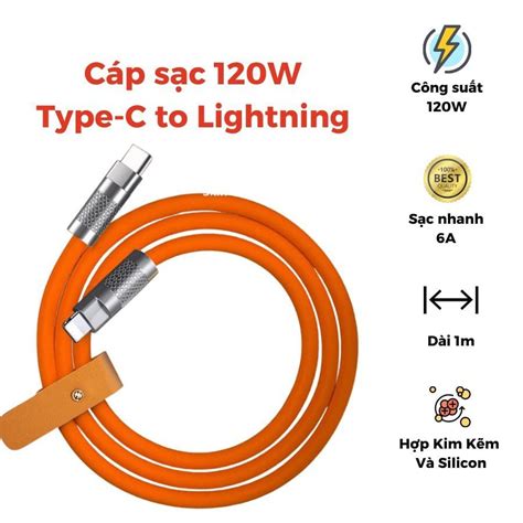 Cáp Sạc Nhanh 120w 6a Type C C