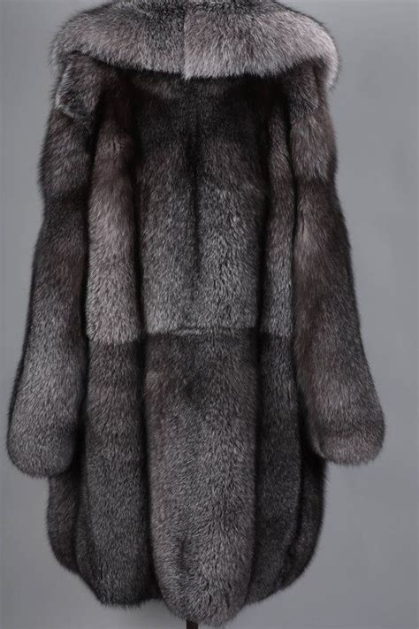 Luxury T Mens Full Length Blue Frost Fox Fur Coatfur Etsy Mens