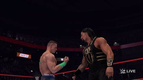 John Cena Roman Reigns Vs The Miz Samoa Joe Raw Full Match WWE