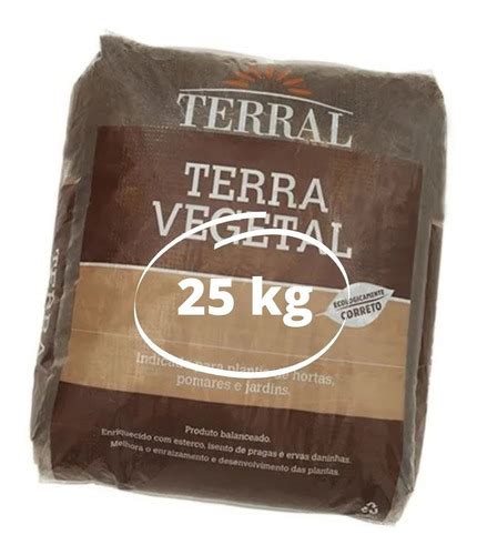 Terra Vegetal Adubada 25 Kg Terral Parcelamento Sem Juros