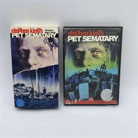 PET SEMATARY VHS And DVD Lot Stephen King Paramount Horror Classic Film