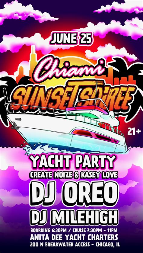 Buy Tickets to Sunset Soiree Yacht Party in Chicago on Jun 25, 2023