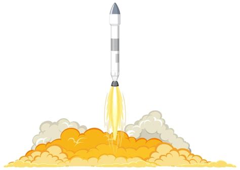 Free Vector Rocket Launching Into Space Concept