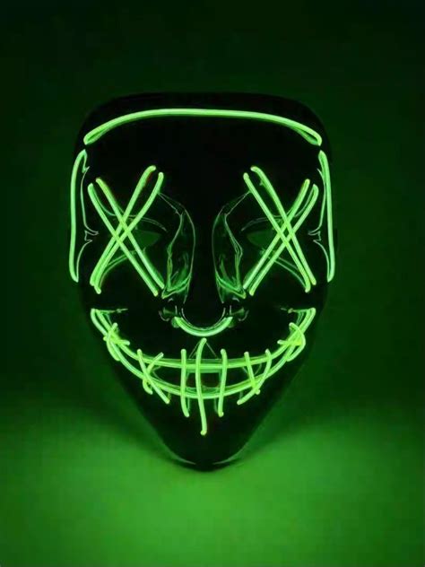 Halloween hacker LED mask, Hobbies & Toys, Stationery & Craft ...