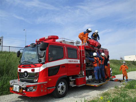 京都市消防局現地水難訓練実施