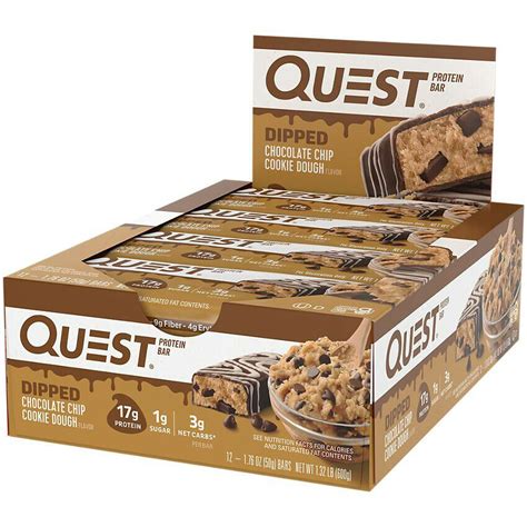 Quest Nutrition Protein Bar Dipped Chocolate Chip Cookie Dough