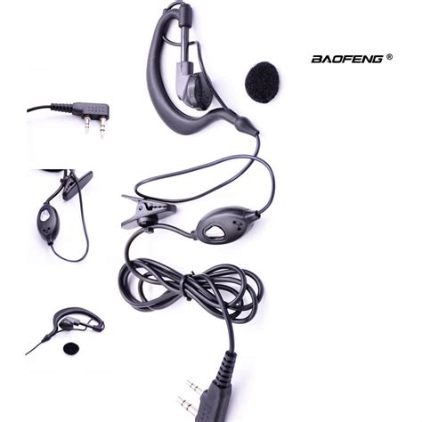 Baofeng Auriculares Con Micr Fono Ptt Y Clip Auricular Individual Push