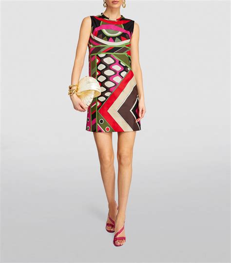 Womens PUCCI Multi Vivara Print Mini Dress Harrods UK