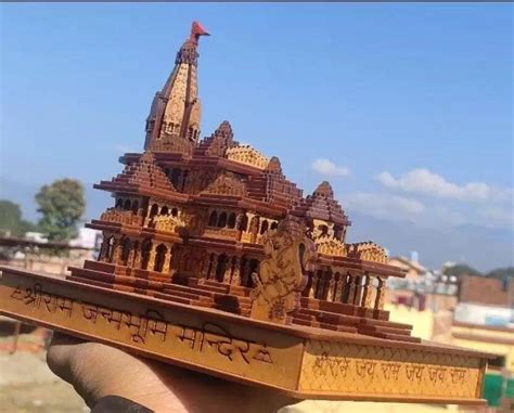 Shri Ram Mandir Ayodhya D Wooden Temple Wooden Temple Model Temple