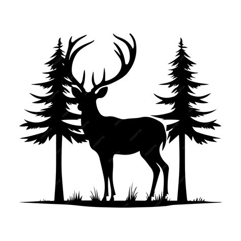 Premium Vector Deer Silhouette Vector Animal Vector Isolated On White