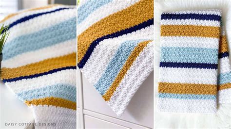 Modern Crochet Blanket Pattern - Daisy Cottage Designs