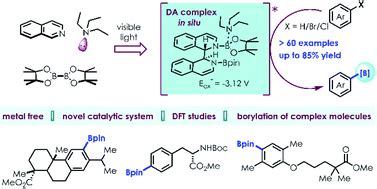 Photoinduced Metal Free Borylation Of Aryl Halides Catalysed By An In